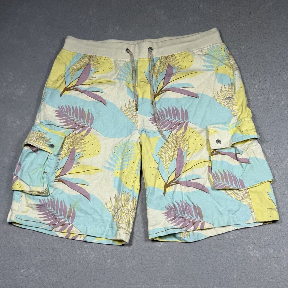 A. Tiziano Shorts Mens Size 2XL Multicolored Linen Cotton Cargo Pocket